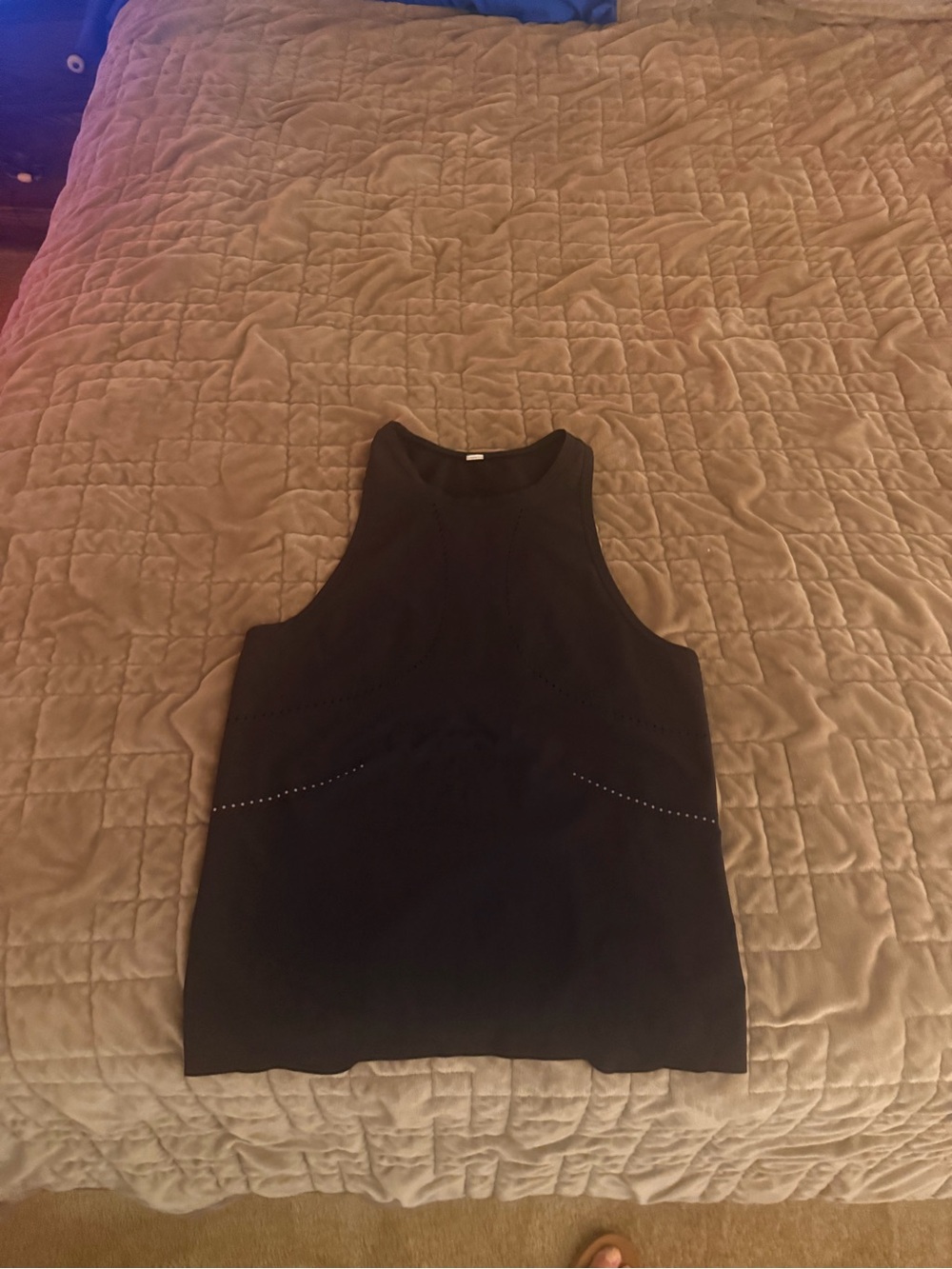 Lululemon Black Sleeveless Tank Top with Subtle Detail